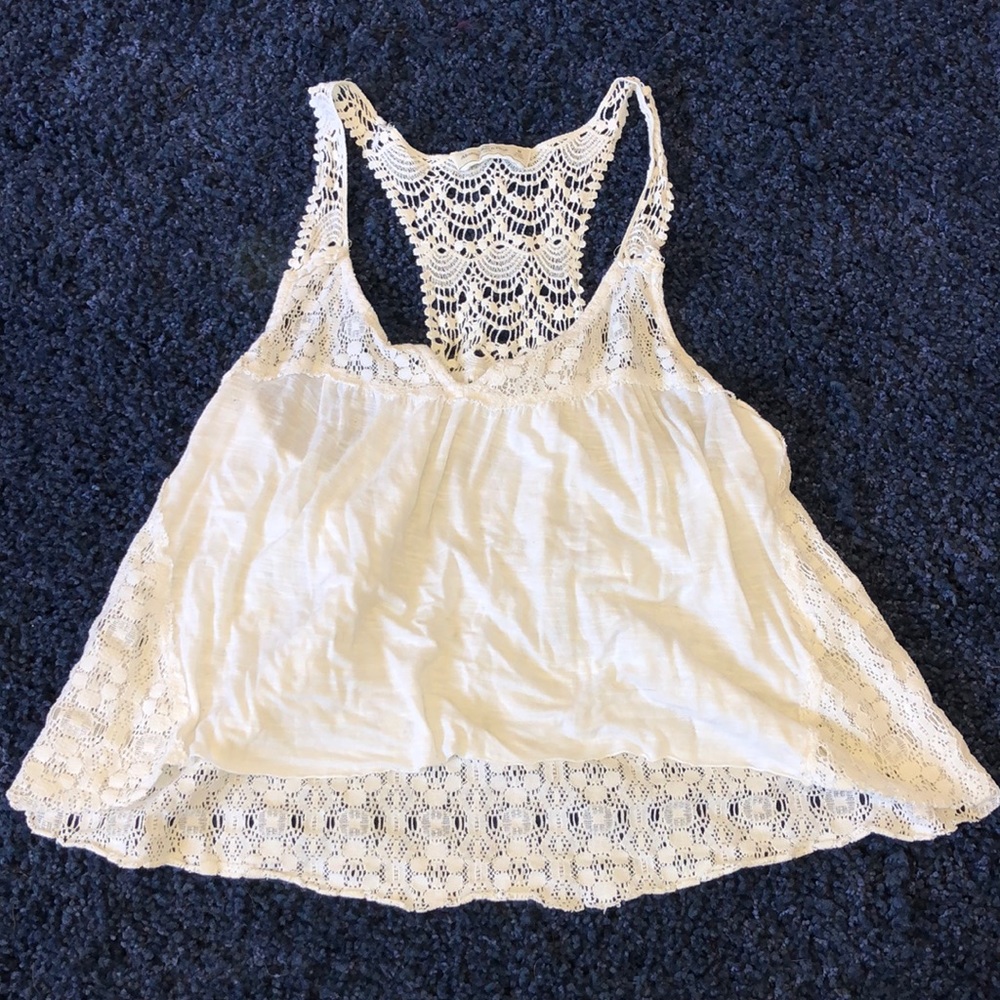 White lace tank top